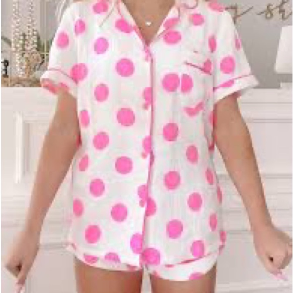 Sassy shortcake smiley dreams pink pj set